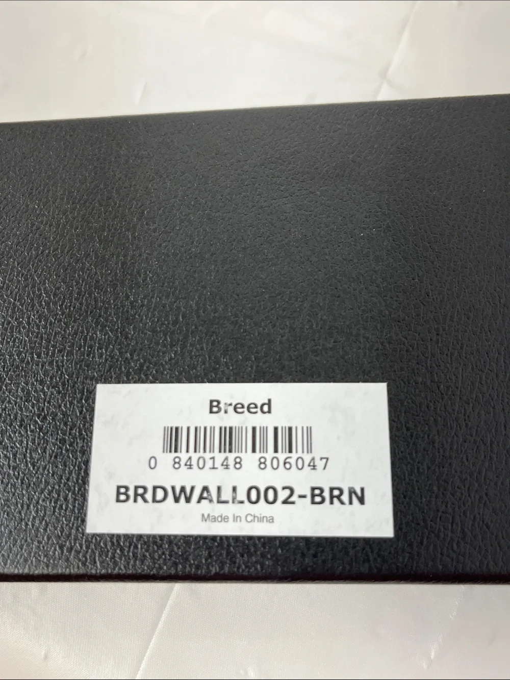 Breed Embossed Leather Wallet in Burgundy Brown